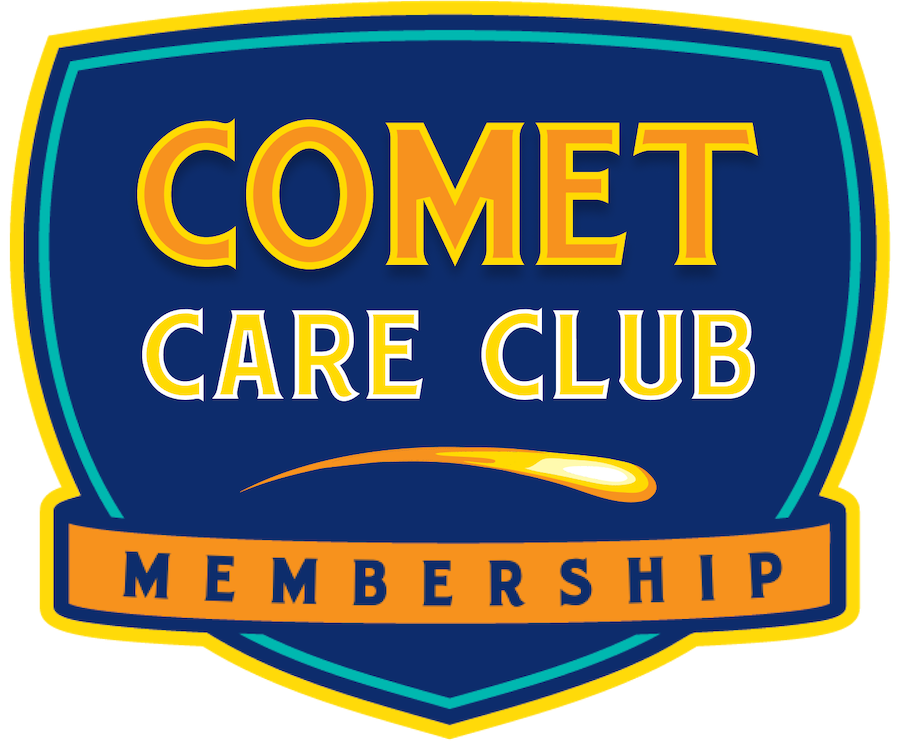 Beyond Wow Comet Care Club membership logo