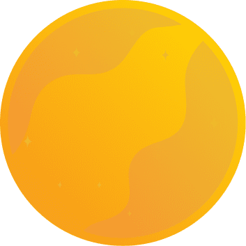 Beyond Wow yellow circle decorative design element