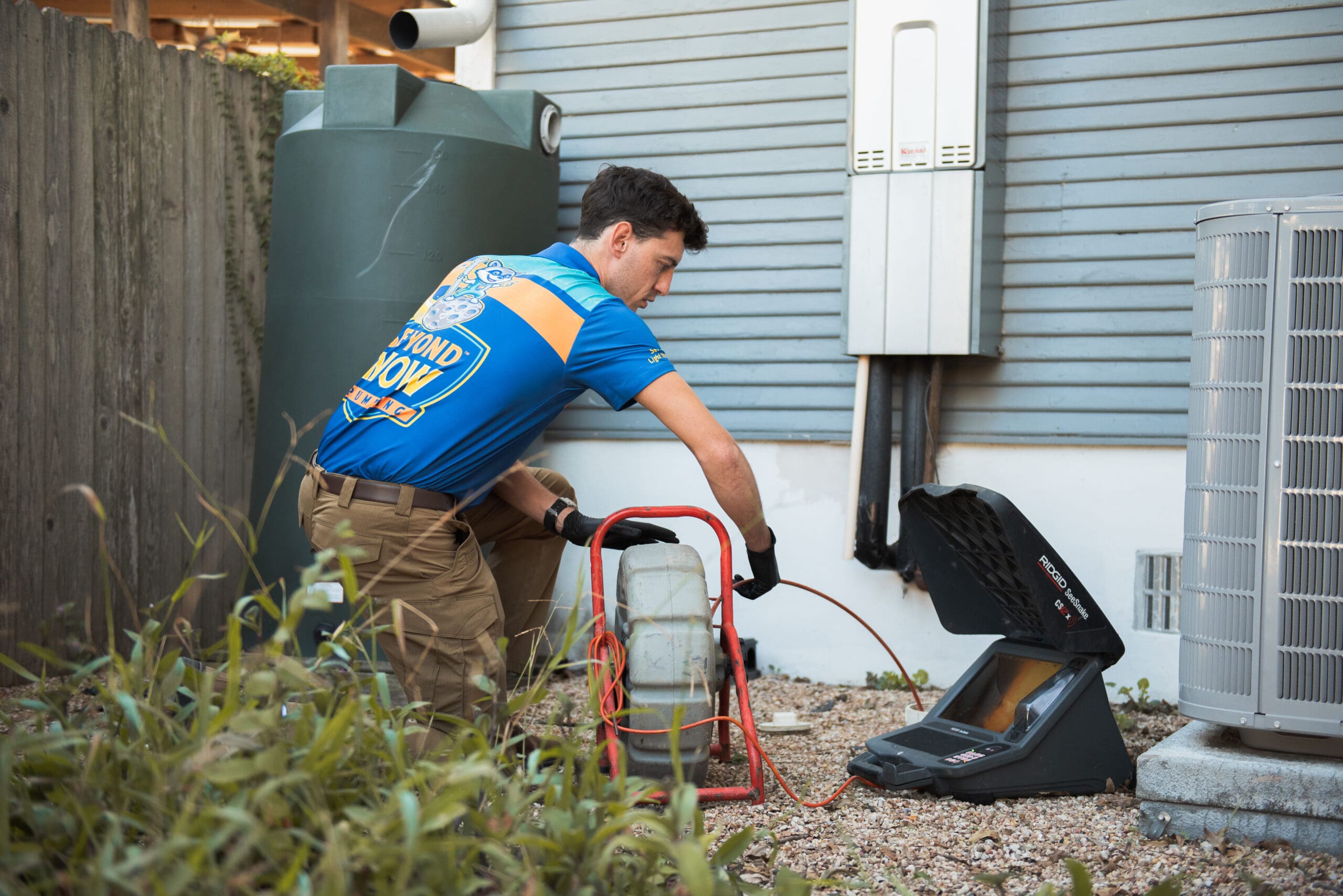 Beyond Wow technician repairing residential water system
