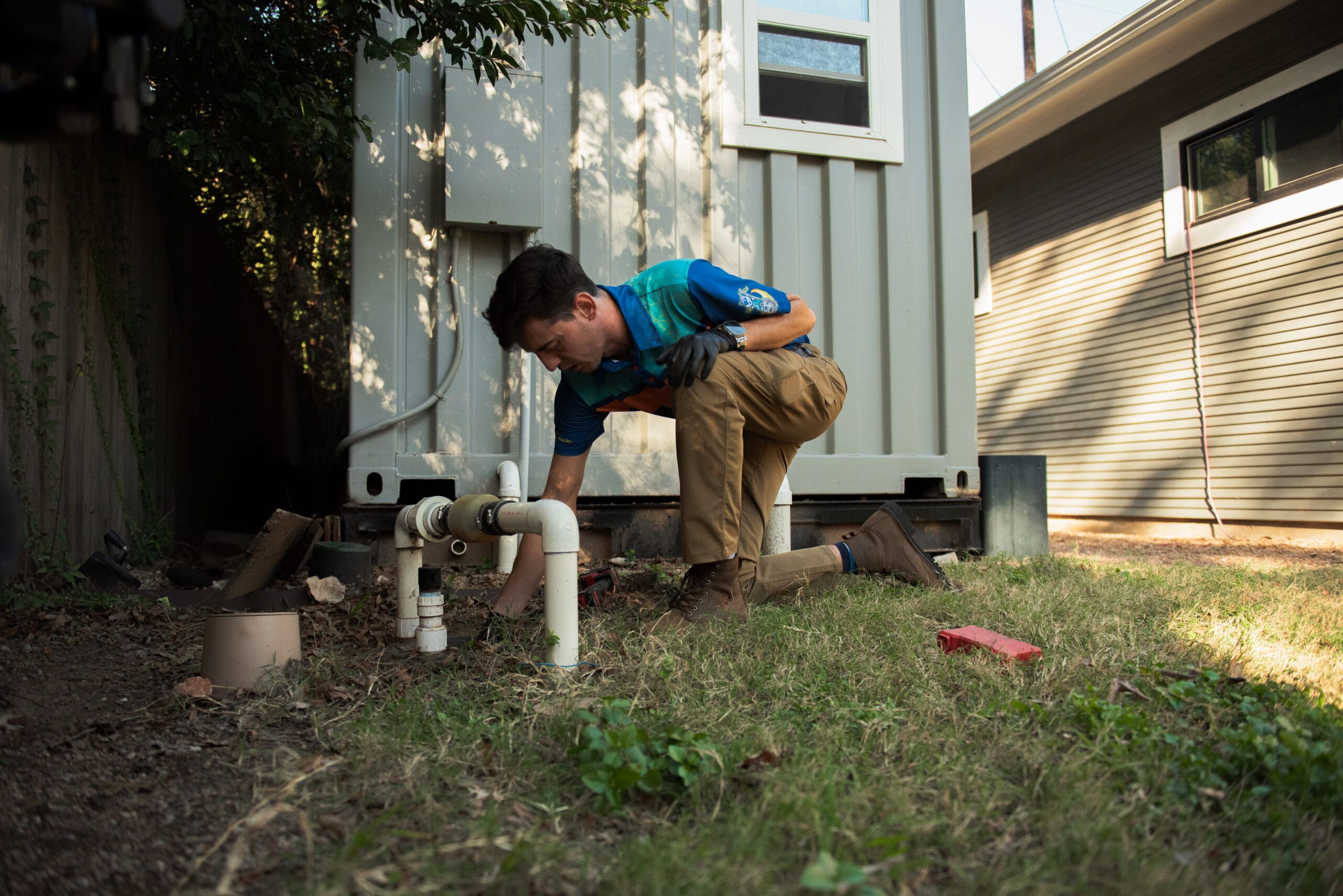 Beyond Wow expert plumbing technician at work