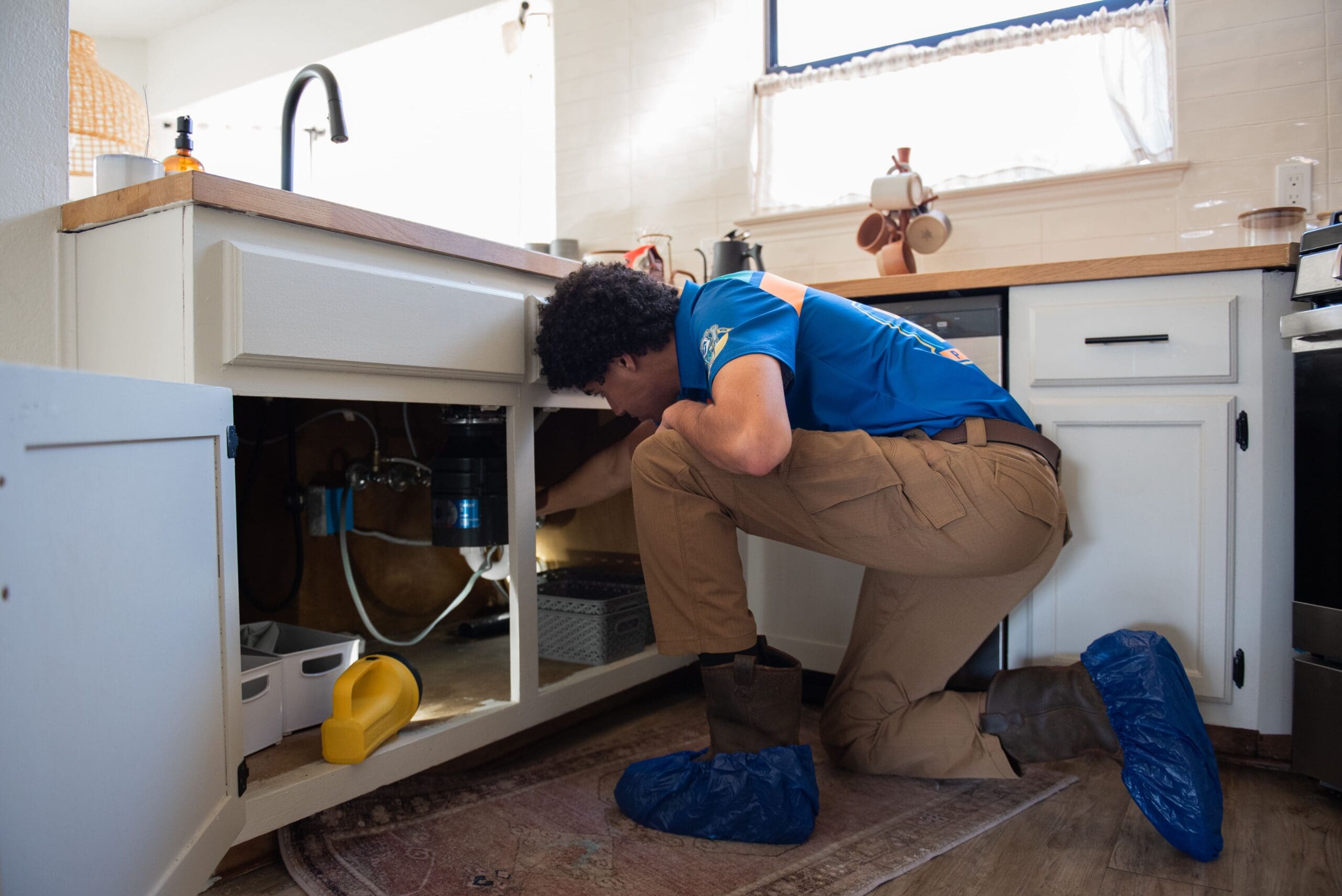 Beyond Wow technician completing residential service call